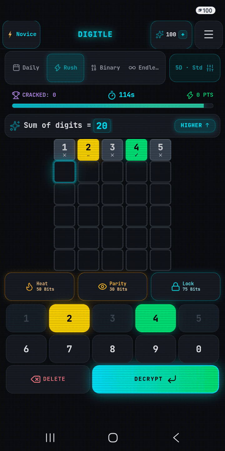 Digitle Vault Rush arcade mode screenshot